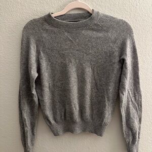 Quince Cashmere Heather Gray Women's Crew Neck Sweater